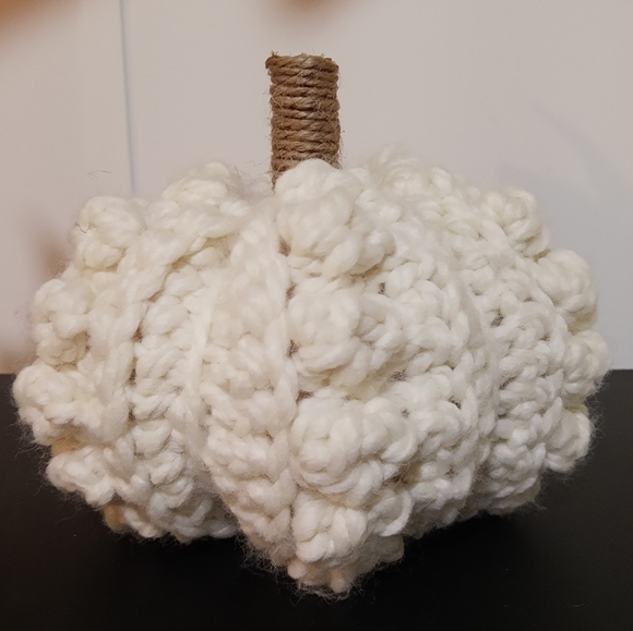 Boho Hand Crocheted Pumpkin - Picture 3 of 3